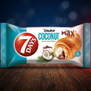 Croissant 7Days Double Max Cacao și Cocos 80g