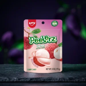 Amos Jeleuri Peelerz Lichee 170g - Gustare Fructată