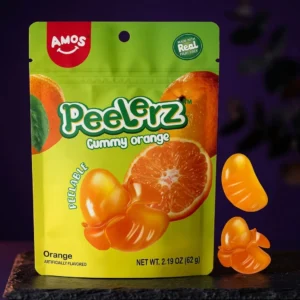 Amos Jeleuri Peelerz Orange 62g - Jeleuri Fructate
