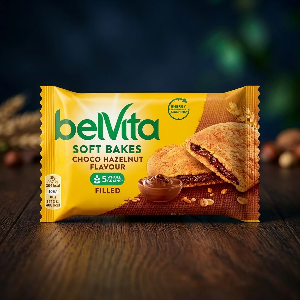 Biscuiți Belvita Soft Choco Hazelnut 50g | Gustare Nutritivă
