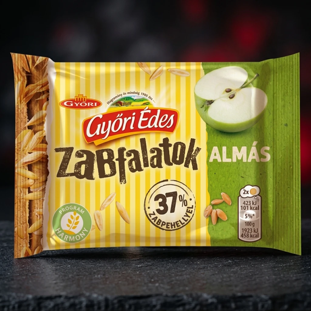 Biscuiți cu Ovăz și Mere Gyori Edes 44g - Gustare Sănătoasă