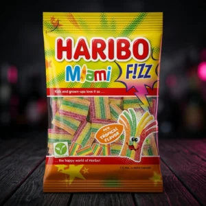 Haribo Fizz Miami 85g - Jeleuri Acrișoare Tropicale