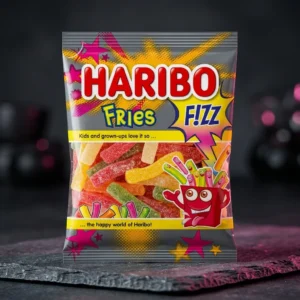 Haribo Fries Fizz 100g - Bomboane Gumat Acrișoare