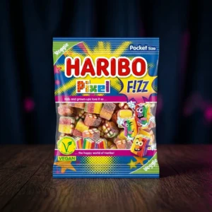 Haribo Jeleuri Pixel Fizz 100g - Dulciuri Vegan Acrișoare