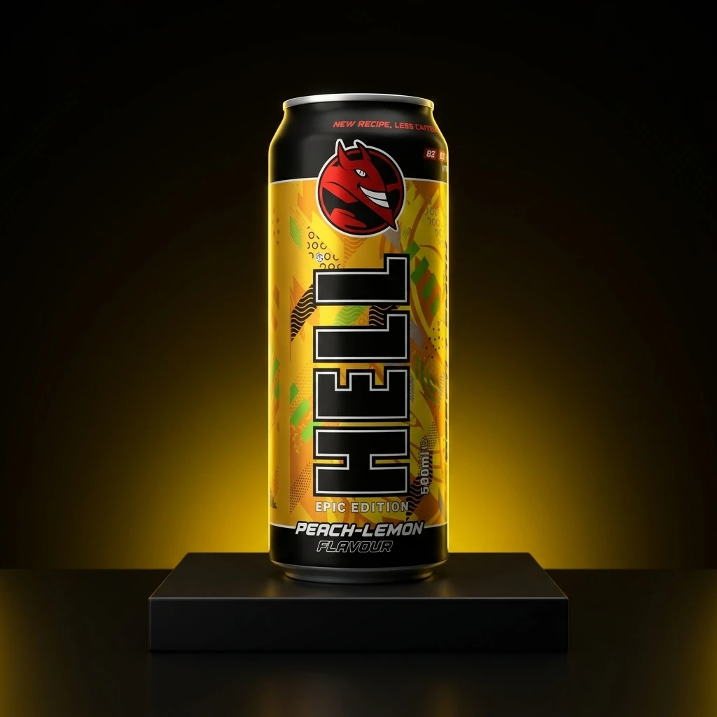 Hell Energy Peach-Lemon 0.5l | Energizant Răcoritor