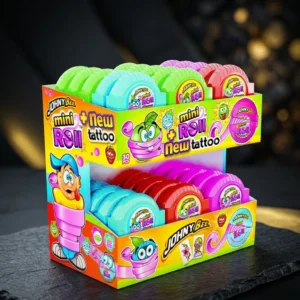 Johny Bee Mini Roll Gum 18g cu Tattoo - 30 Bucăți