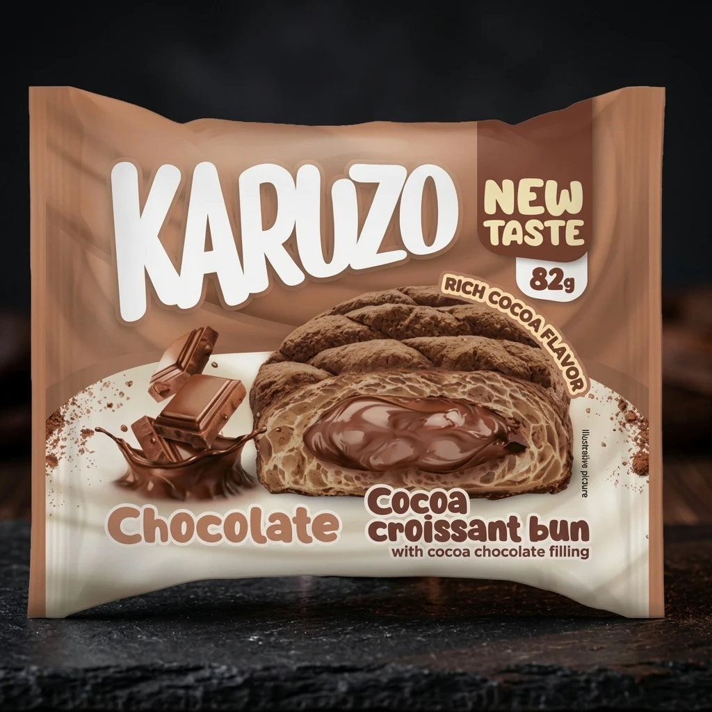 Karuzo Croissant cu Ciocolată 82g - Gustare Delicioasă