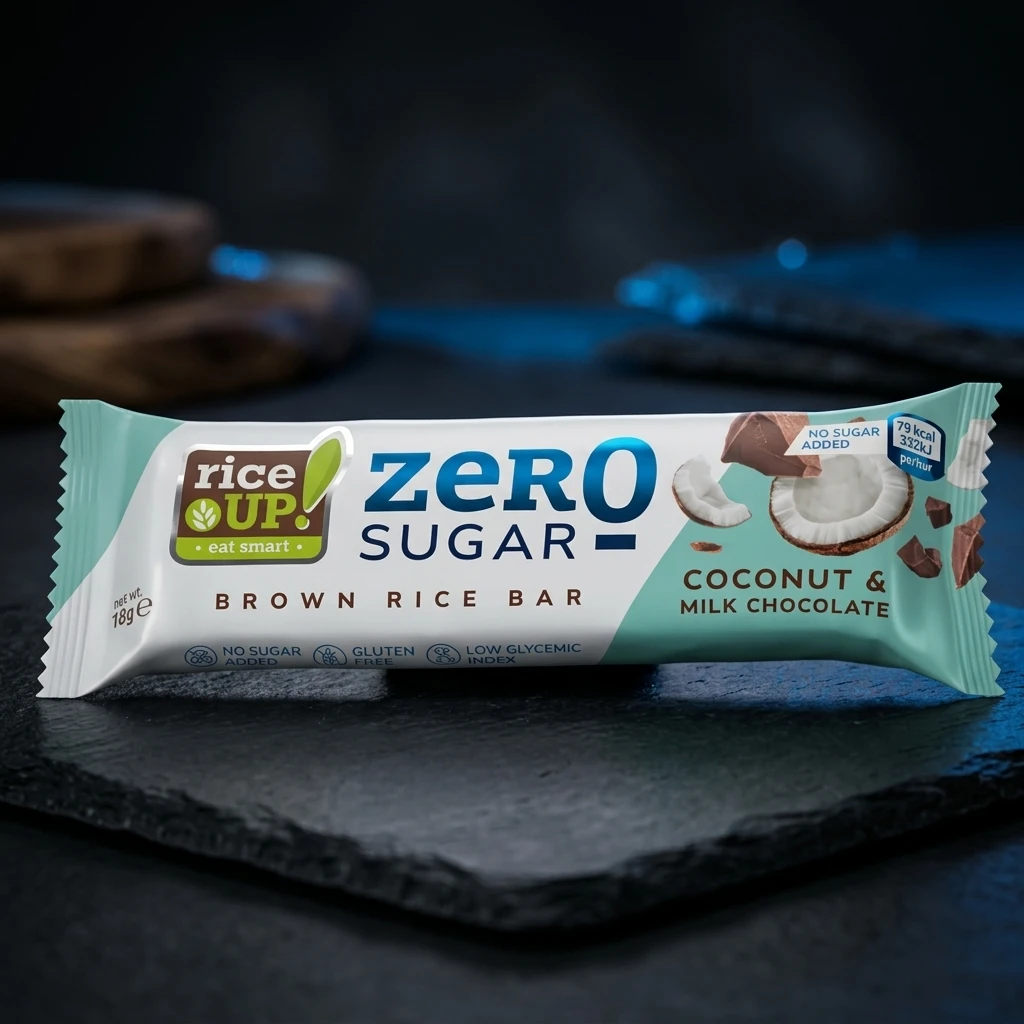 Rice Up Ciocolată cu Cocos Fără Zahăr 18g