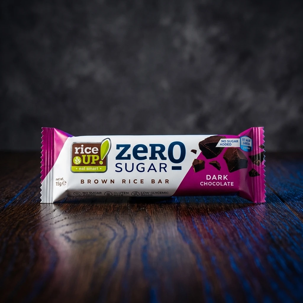 Rice Up Baton cu Ciocolată Neagră Zero Zahăr 18g