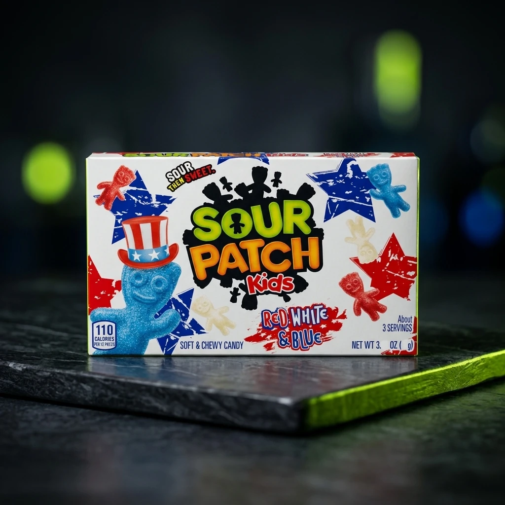 Bomboane Sour Patch Kids Red White & Blue 87g