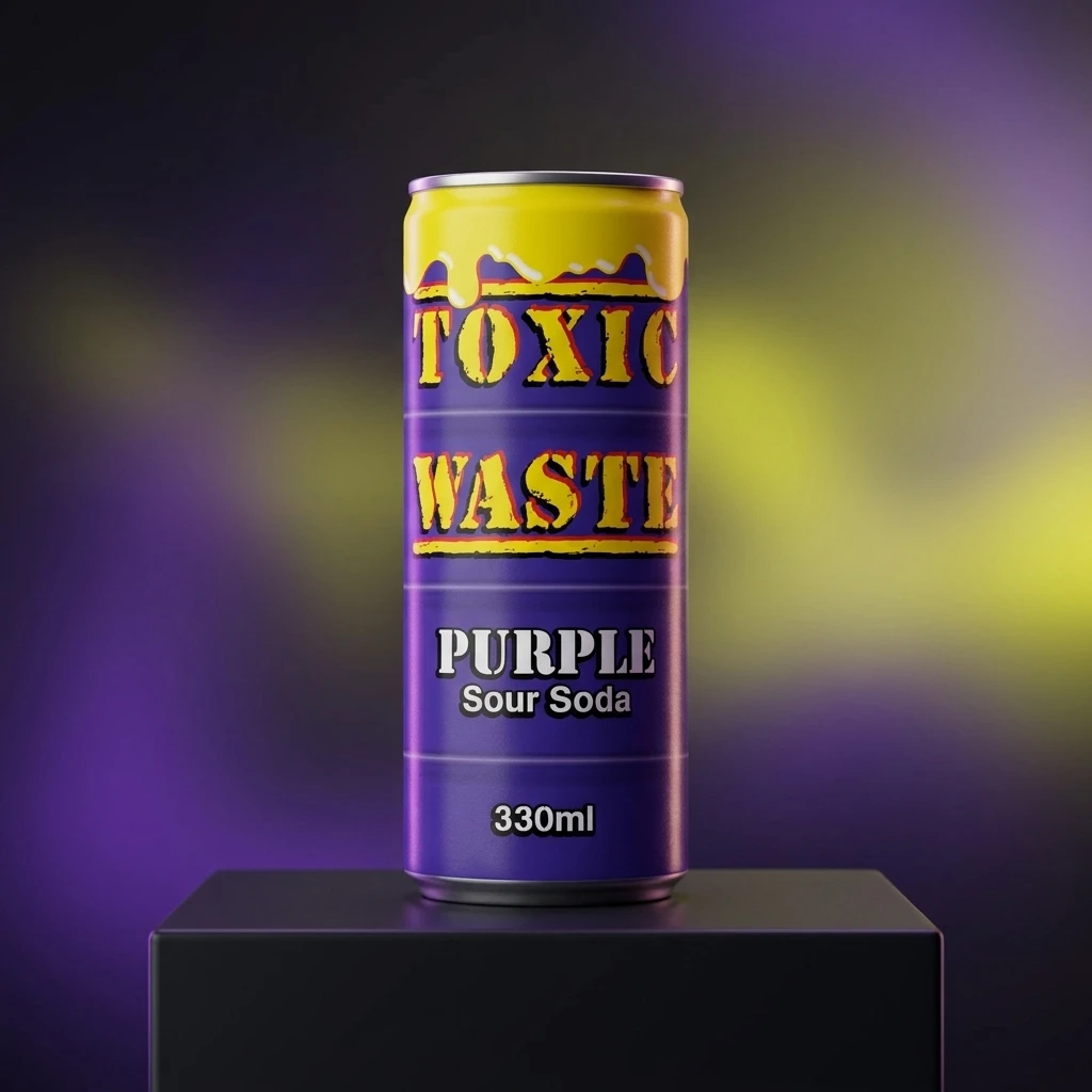 Toxic Waste Purple Sour Soda 330ml - Suc Acidulat