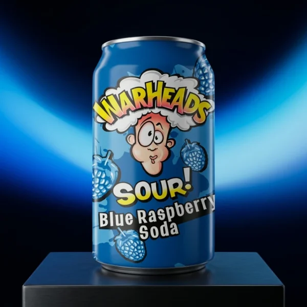 Warheads Blue Rasp. Soda 355ml - Corso Family Market