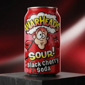 Warheads Sour Black Cherry Soda 355ml - Băutură Acidulată