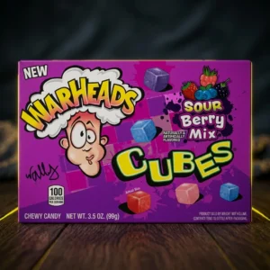 Bomboane Warheads Sour Cubes Berry Mix 99g