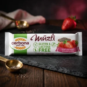 Baton Cerbona Capsuni si Chia 35g - Fara Gluten si Lactoza