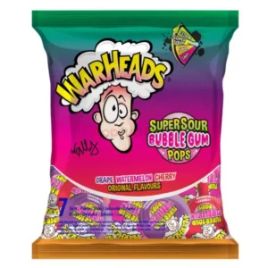Warheads Acadele Super Sour Bubble Gum Zmeură 105g