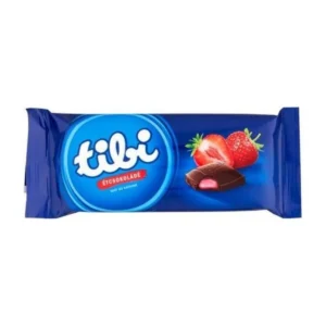 Tibi Ciocolata Neagra cu Capsuni 90g